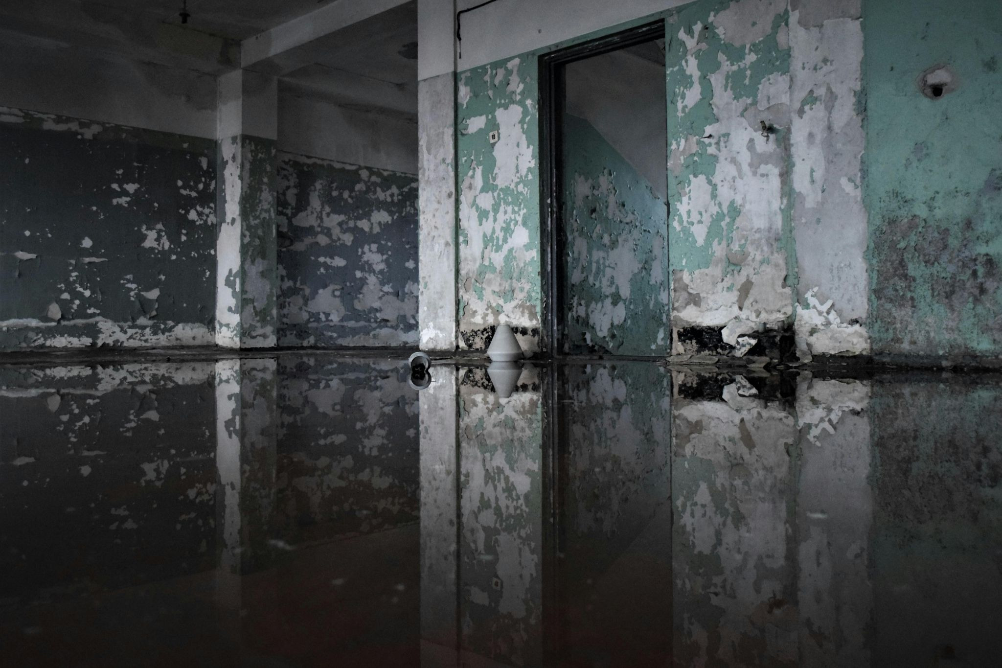 Extreme water damage to a common area